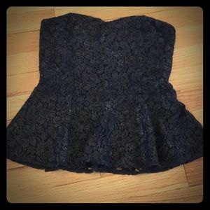 Strapless peplum top from Express size XS